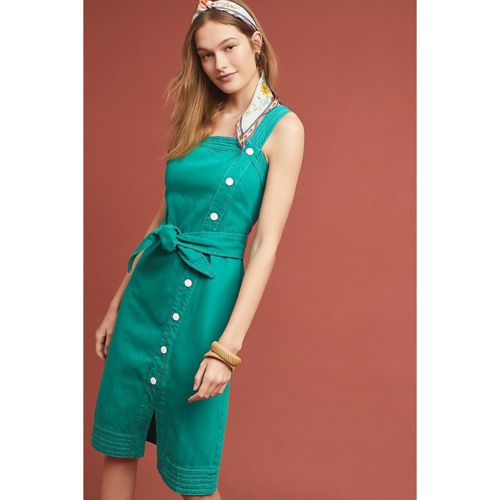 NWOT Anthropologie Elizabeth Button-Front Dress - Picture 2 of 8